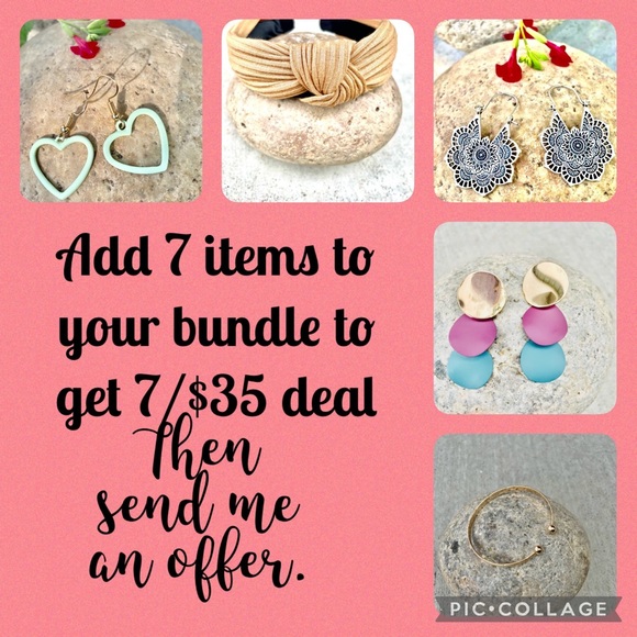 7/$35 HEART PEARL FAUX EARRINGS - Picture 3 of 6